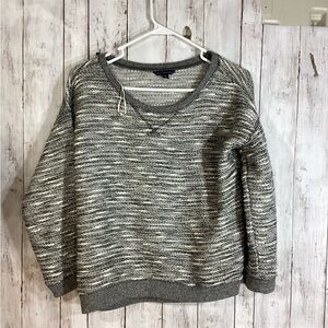 American Eagle Outfitters Women's Pullover Sweater Gray Space Dye Crew Neck M